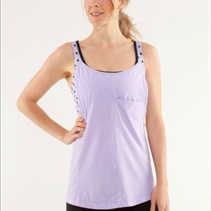 Lululemon Lilac Run For Your Money Tank w/Bra sz 6